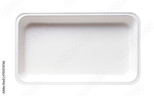 Admiring the Design and Utility of an Empty Paper Food Tray in a Stunning Real Photo Isolated on Transparent Background.