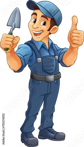Bricklayer Mascot Tool Mason Construction Mascot
