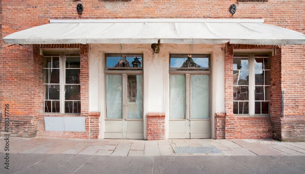 empty store front in historic shopping area