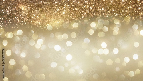 festive decorative golden glitter lights background banner