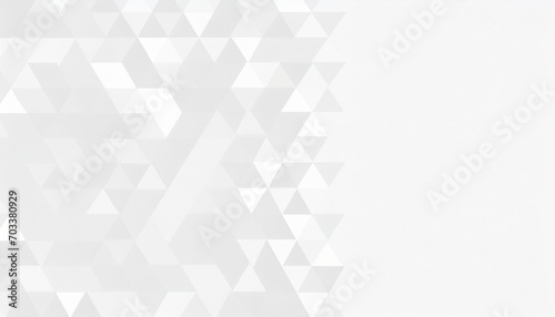random shifted white triangle background wallpaper banner pattern with copy space