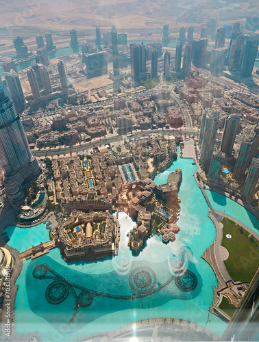 Photography UAE. Aerial view from the height of Burj Khalifa