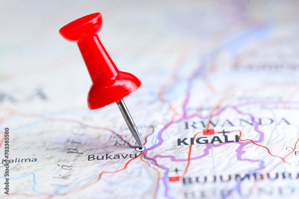 Bukavu, Democratic Republic of the Congo pin on map Bukavu, Democratic Republic of the Congo pin on map