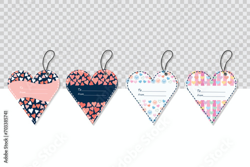 hang tag or price label in love shape in vector