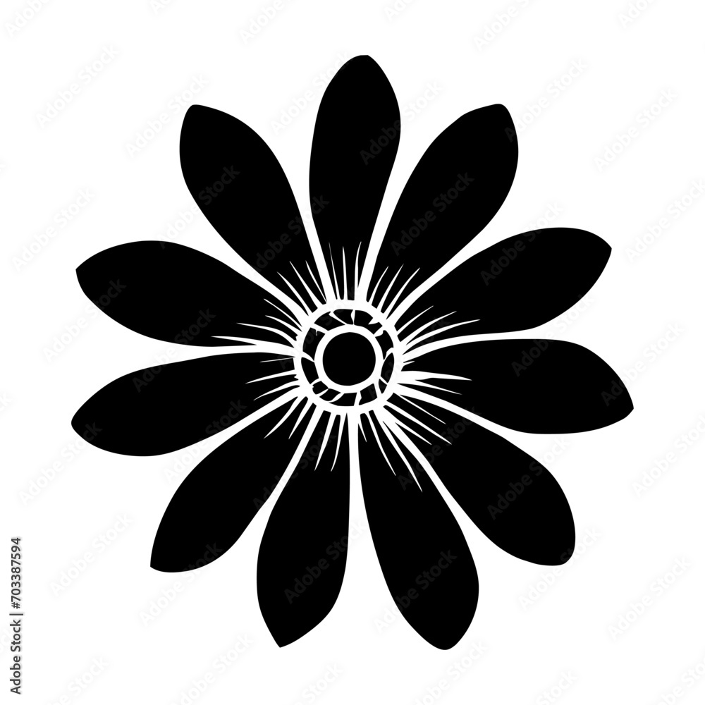 Hand drawn simple flower illustration Hand drawn simple flower illustration