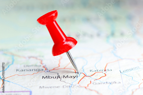 Mbuji Mayi, Democratic Republic of the Congo pin on map photo