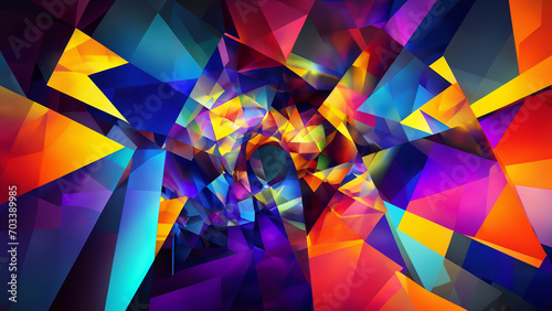 4K, wallpaper with colorful abstract kaleidoscope pattern © Igor