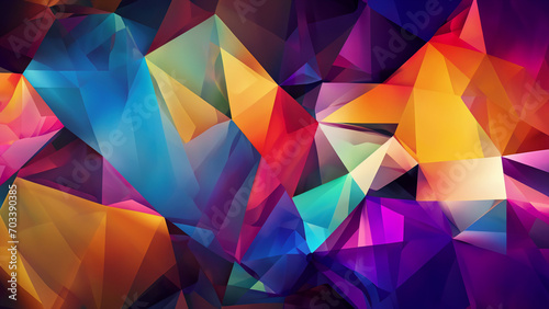 4K, wallpaper with colorful abstract kaleidoscope pattern