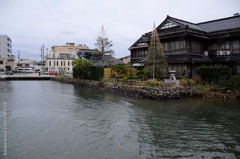 Fototapeta premium 和倉温泉の街並み