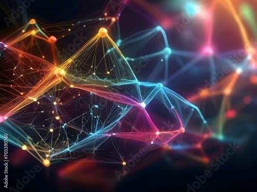 digital network abstract background with 3d rendering style