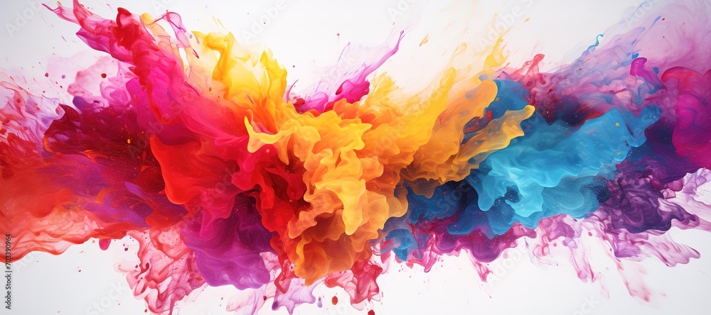 Fototapeta premium colorful watercolor ink splashes, paint 49