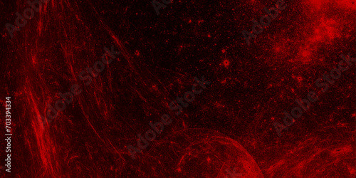 Abstract Fire & Brimstone red grunge in dark. Dark red marble texture background. Cosmic Red galaxy with stars and nebulae. pours liquid marble surface design of Space, nebula, night Star sky.