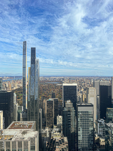Aerial view of New York and Central Park from Top of the Rock