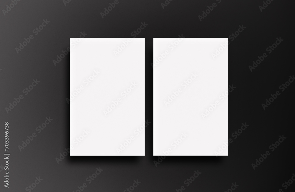 Mockup card template with black background
