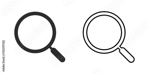black search symbol icon vector design photo