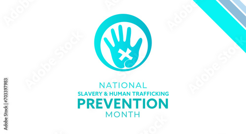 Free Download National Slavery and Human Trafficking Prevention Month. Hand drawn illustration design for advertising template, background, banner, poster - GFXLoad