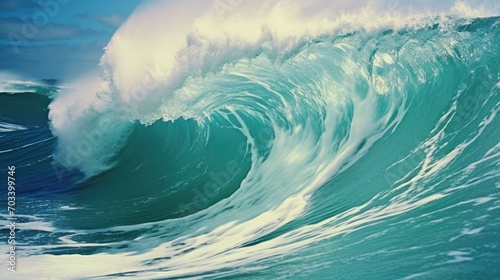 Big waves in the sea ola rompiendo © Eyepain