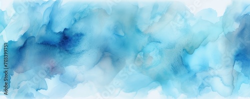 Cyan watercolor abstract background