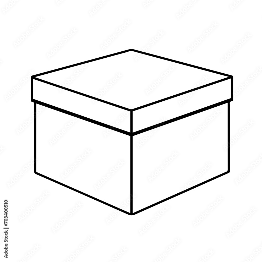 Simple Cardboard Box Vector Illustration Simple Cardboard Box Vector Illustration