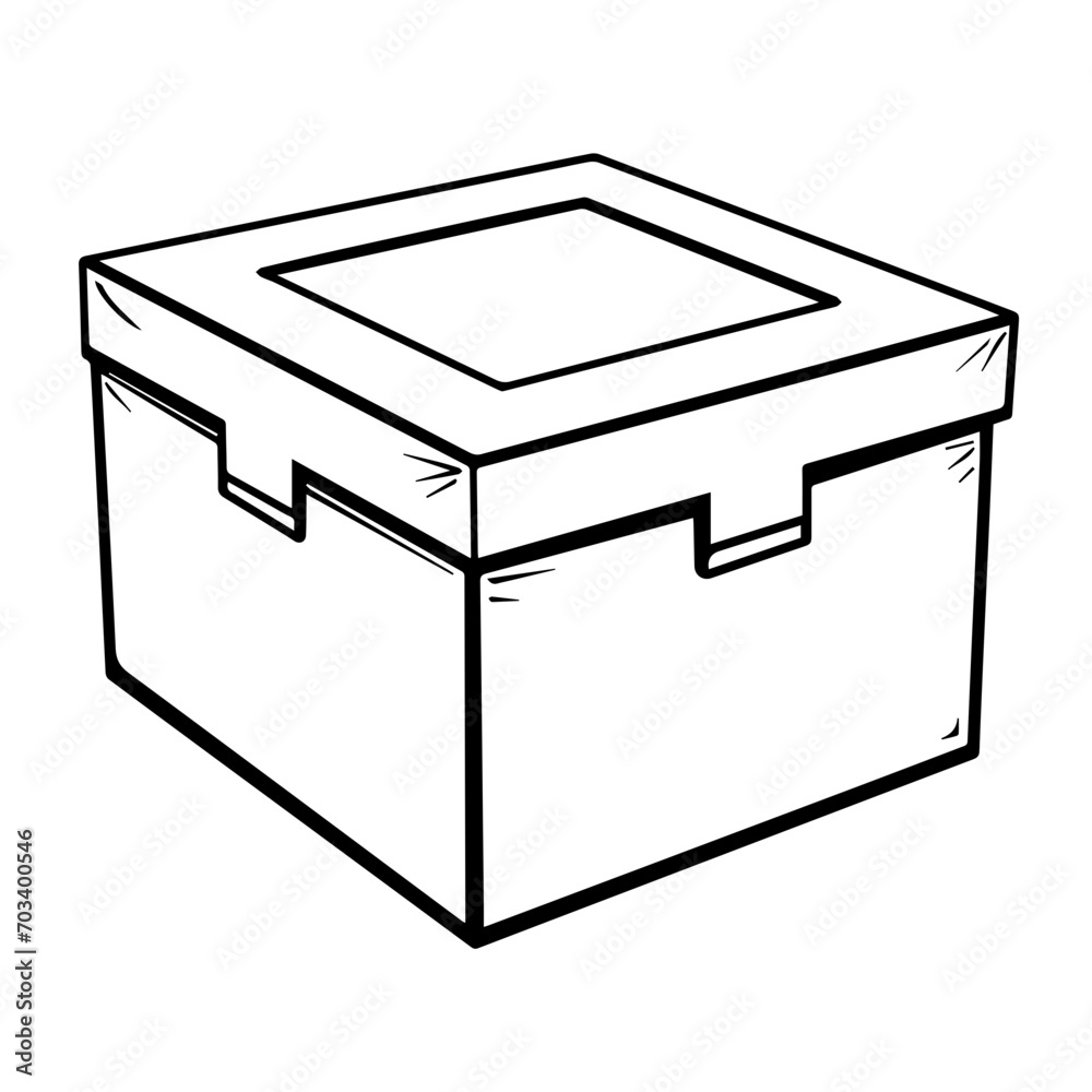 Simple Cardboard Box Vector Illustration Simple Cardboard Box Vector Illustration