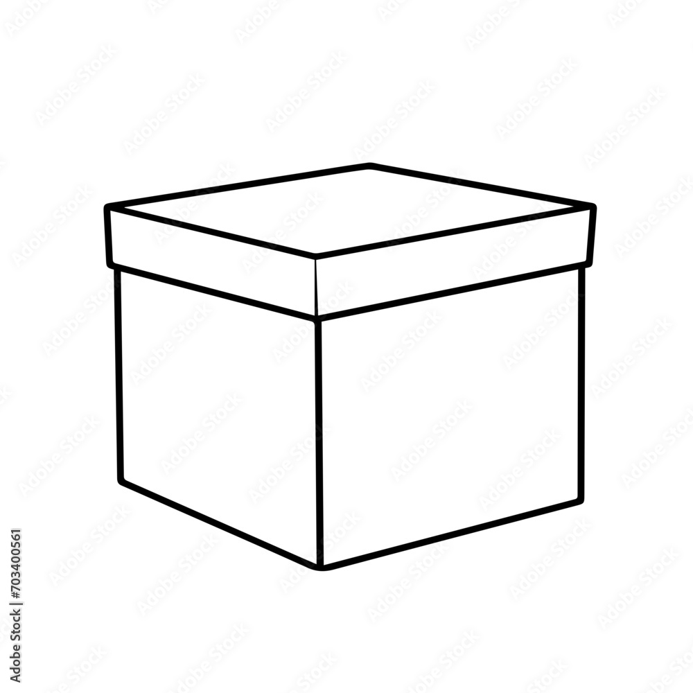 Simple Cardboard Box Vector Illustration Simple Cardboard Box Vector Illustration