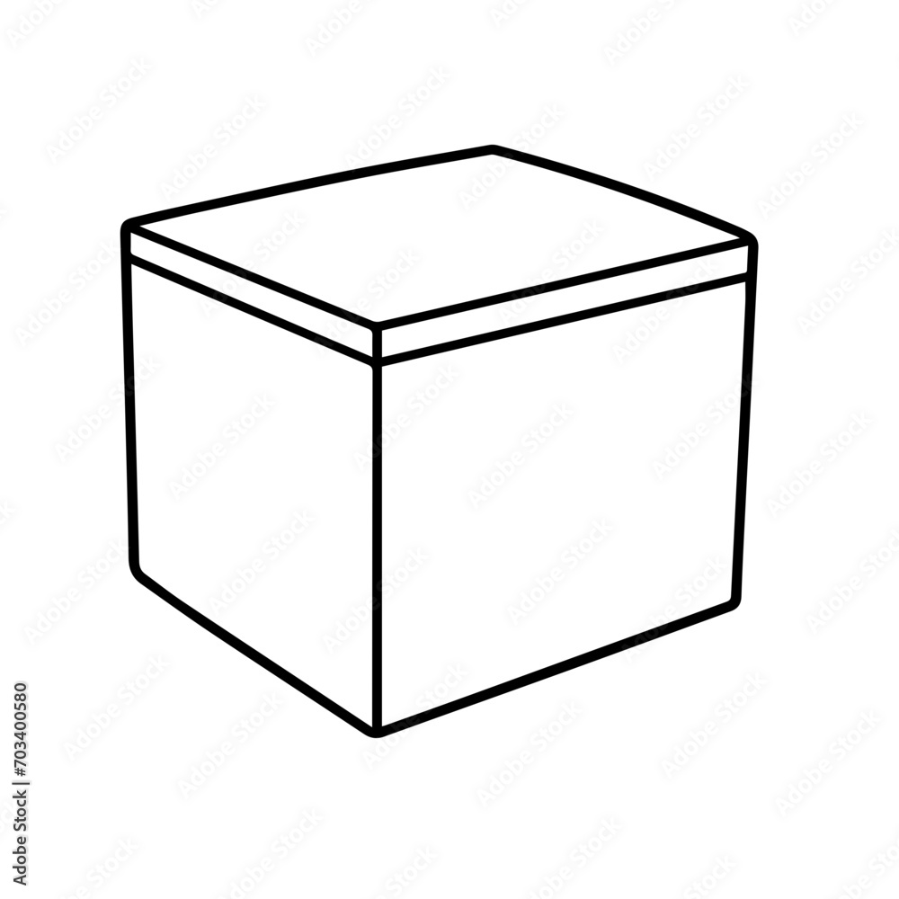 Simple Cardboard Box Vector Illustration Simple Cardboard Box Vector Illustration