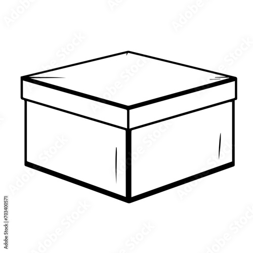 Simple Cardboard Box Vector Illustration © Mateusz