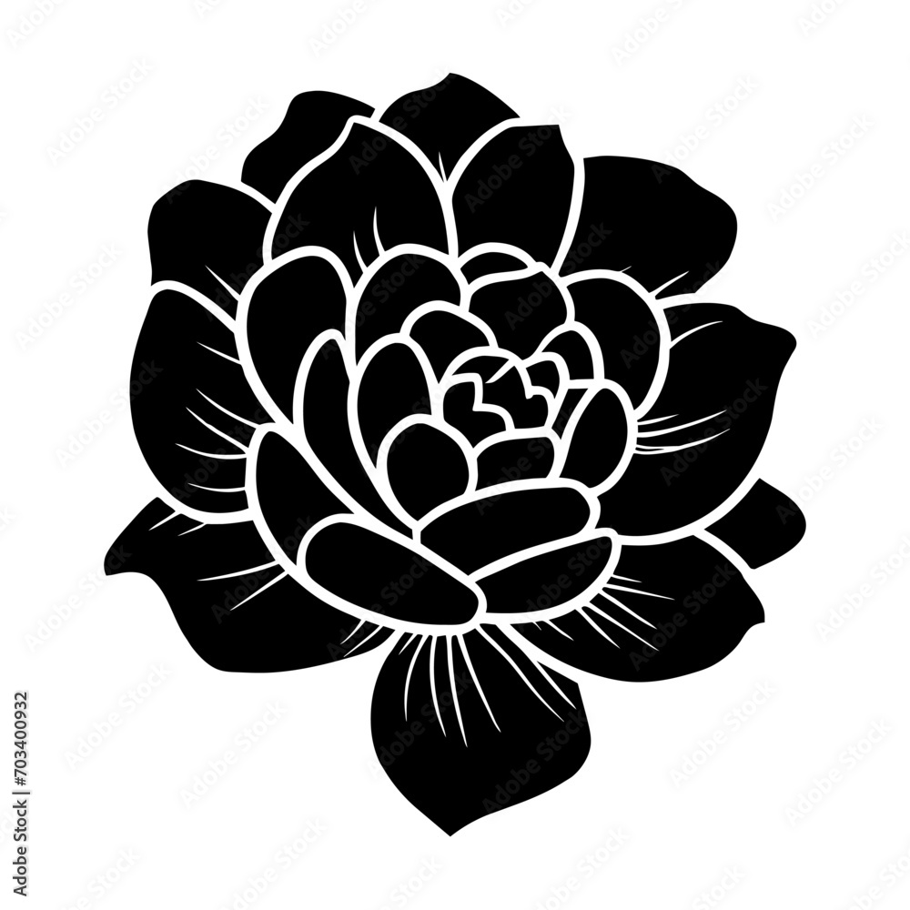Hand drawn simple flower illustration Hand drawn simple flower illustration