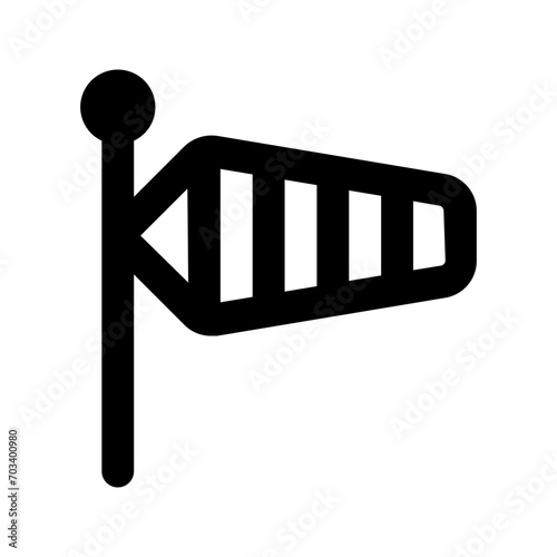 windsock line icon