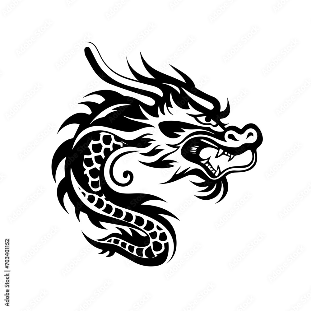 Majestic Chinese Dragon Vector Art Majestic Chinese Dragon Vector Art