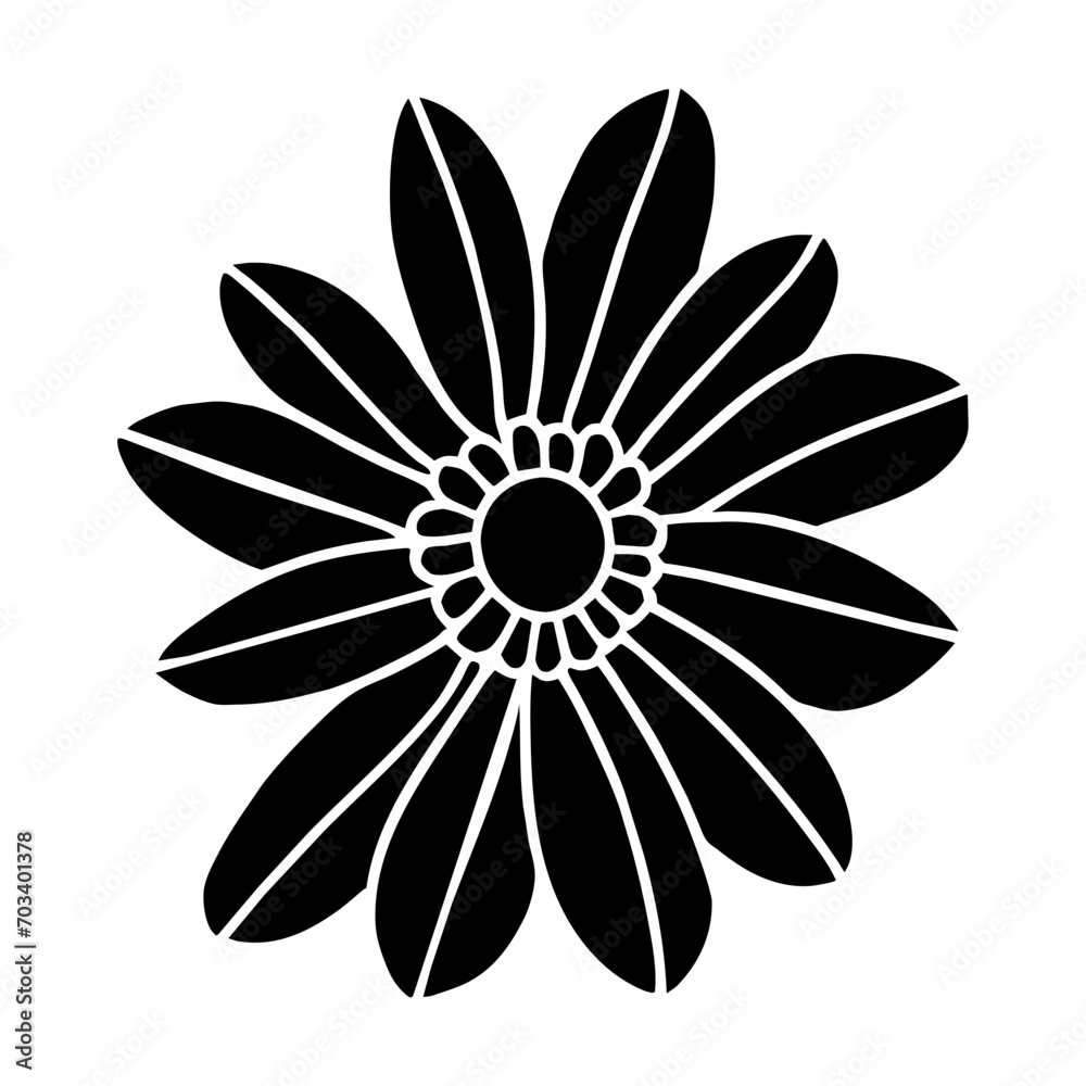 Hand drawn simple flower illustration Hand drawn simple flower illustration