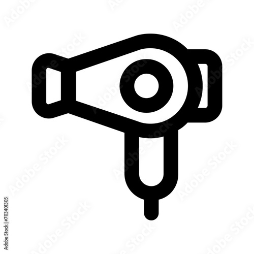 hairdryer line icon