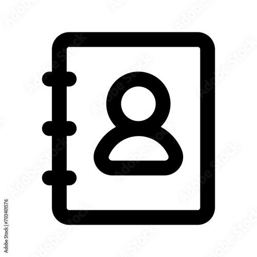 phone book line icon