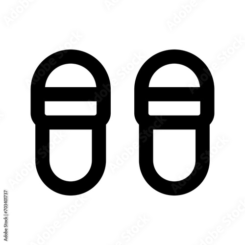slippers line icon