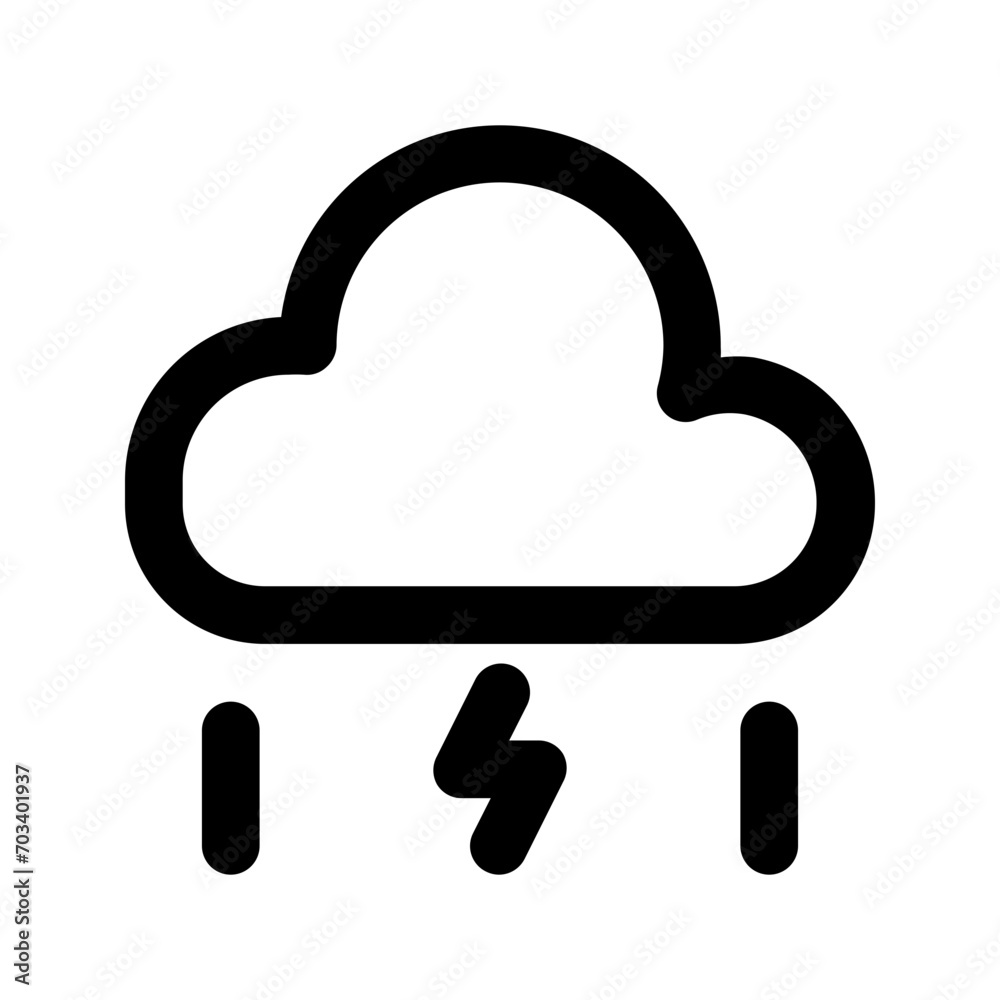 thunderstorm line icon thunderstorm line icon