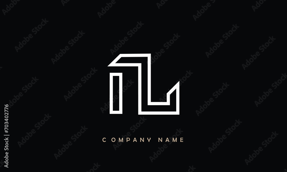 LN, NL, L, N Abstract Letters Logo Monogram