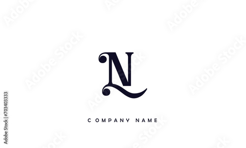LN, NL, L, N Abstract Letters Logo Monogram