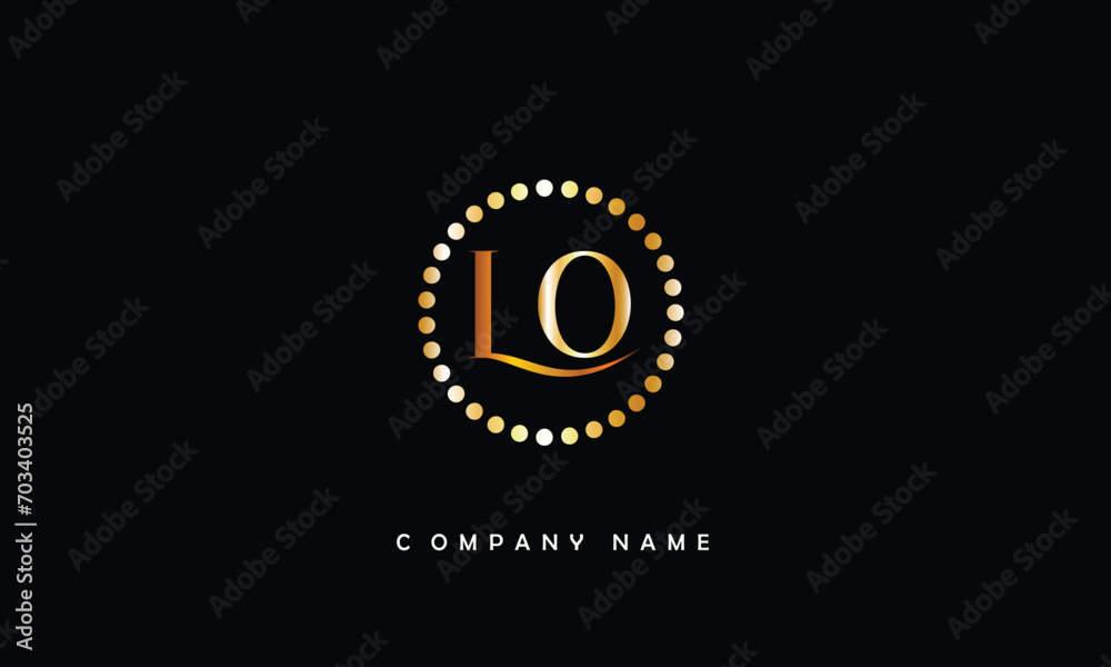 Fototapeta premium LO, OL, L, O Abstract Letters Logo Monogram