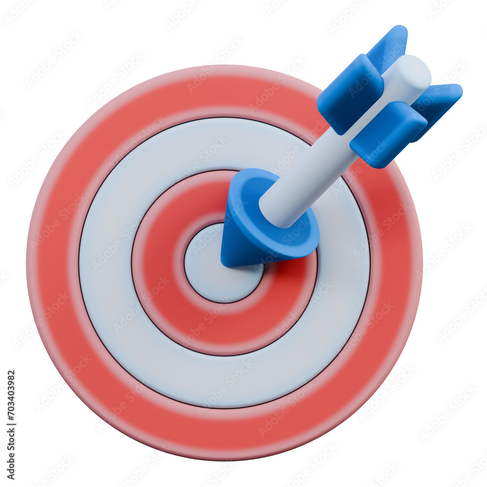 target 3d icon illustration target 3d icon illustration