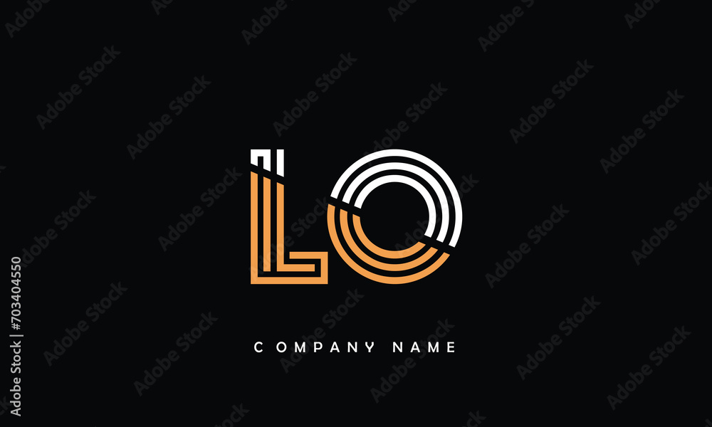 LO, OL, L, O Abstract Letters Logo Monogram LO, OL, L, O Abstract Letters Logo Monogram
