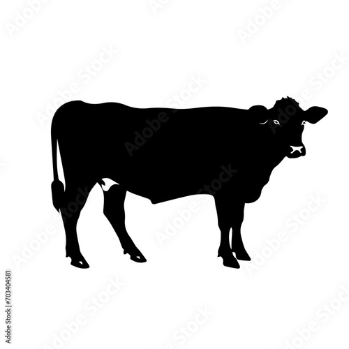 Elegant Cow Silhouette Vector Design