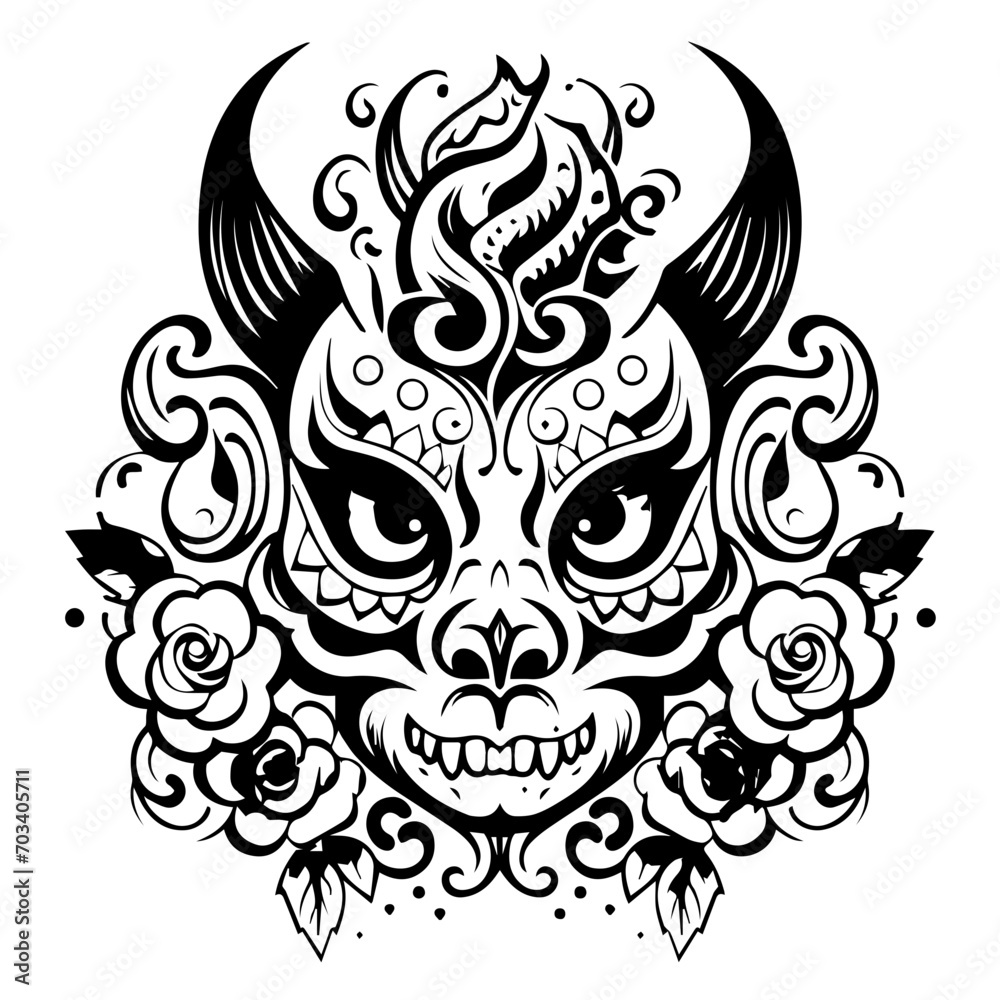 Mystical Dragon Fantasy Art Vector