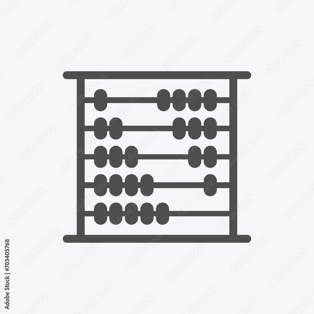 school abacus vector icon. math, education symbol vector design template. simple and clean vector for graphic, web, ui ux, mobile design school abacus vector icon. math, education symbol vector design template. simple and clean vector for graphic, web, ui ux, mobile design