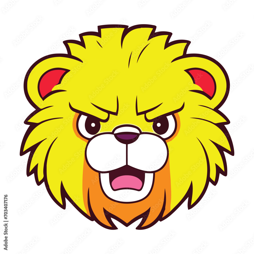 lion head cartoon