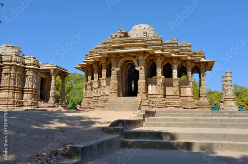 Sun Temple with Stepwell in Modhera, Gujarat, India.