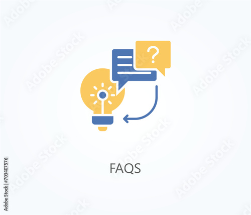 FAQS vector icon. Simple element illustration sign symbol EPS