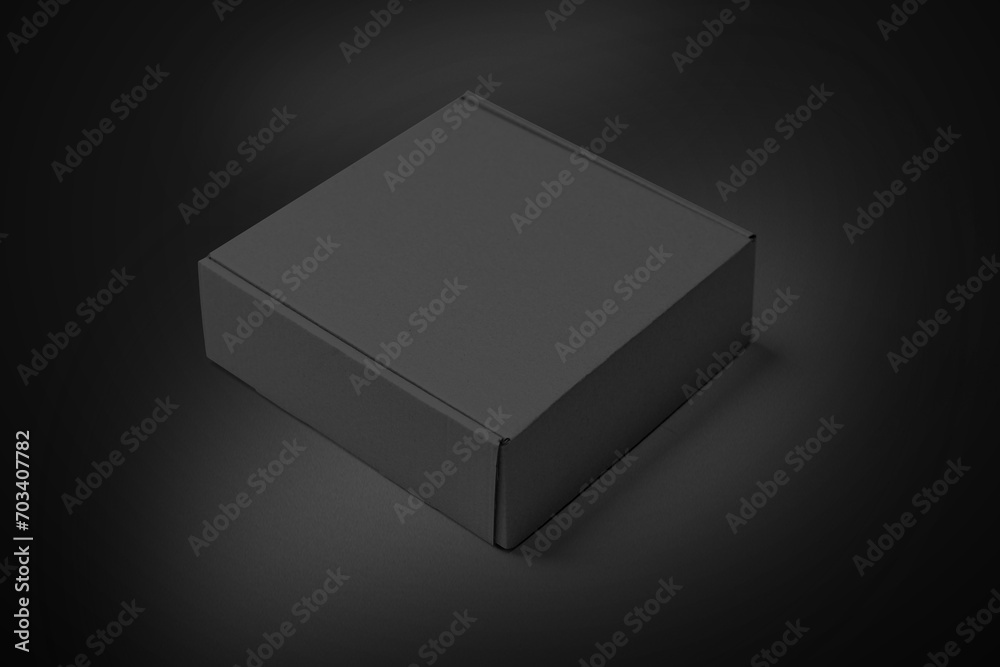 3D illustration. Closed mailing box isolated. 3D illustration. Closed mailing box isolated.