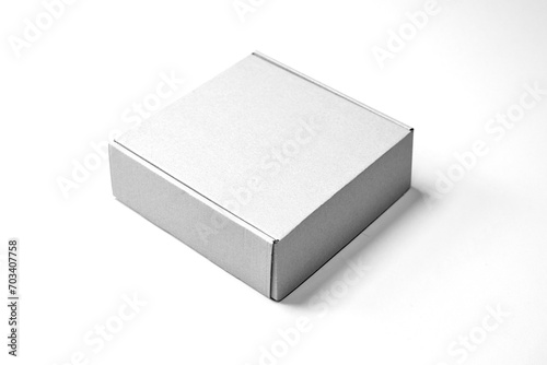 3D illustration. Closed mailing box isolated.
