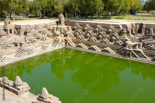 Sun Temple with Stepwell in Modhera, Gujarat, India.