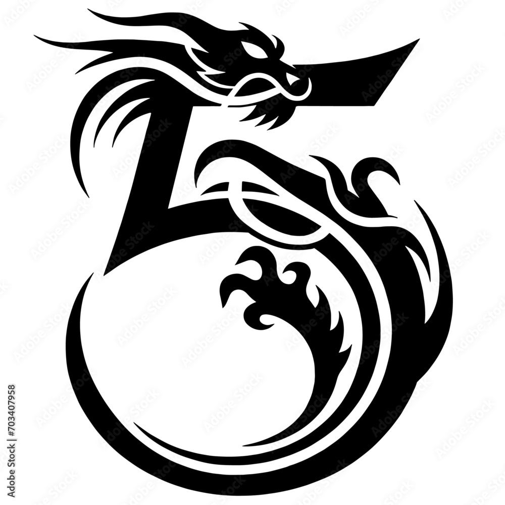dragon alphabet, dragon numbers, dragon letter, dragon lettering ...
